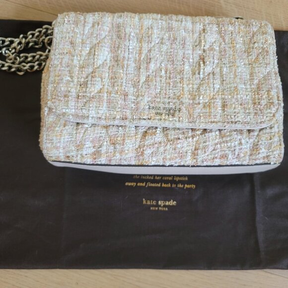 Kate Spade Briar Lane Quilted Tweed Emelyn Adjustable strap - Picture 1 of 13